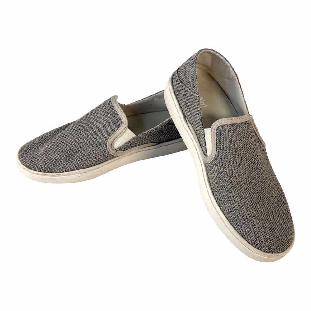 OluKai Pehuea Womens Tapa Gray Mesh Slip On Sneakers 20271-20V2 Size 8